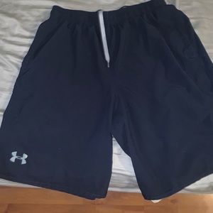 Men’s navy blue athletic shorts
